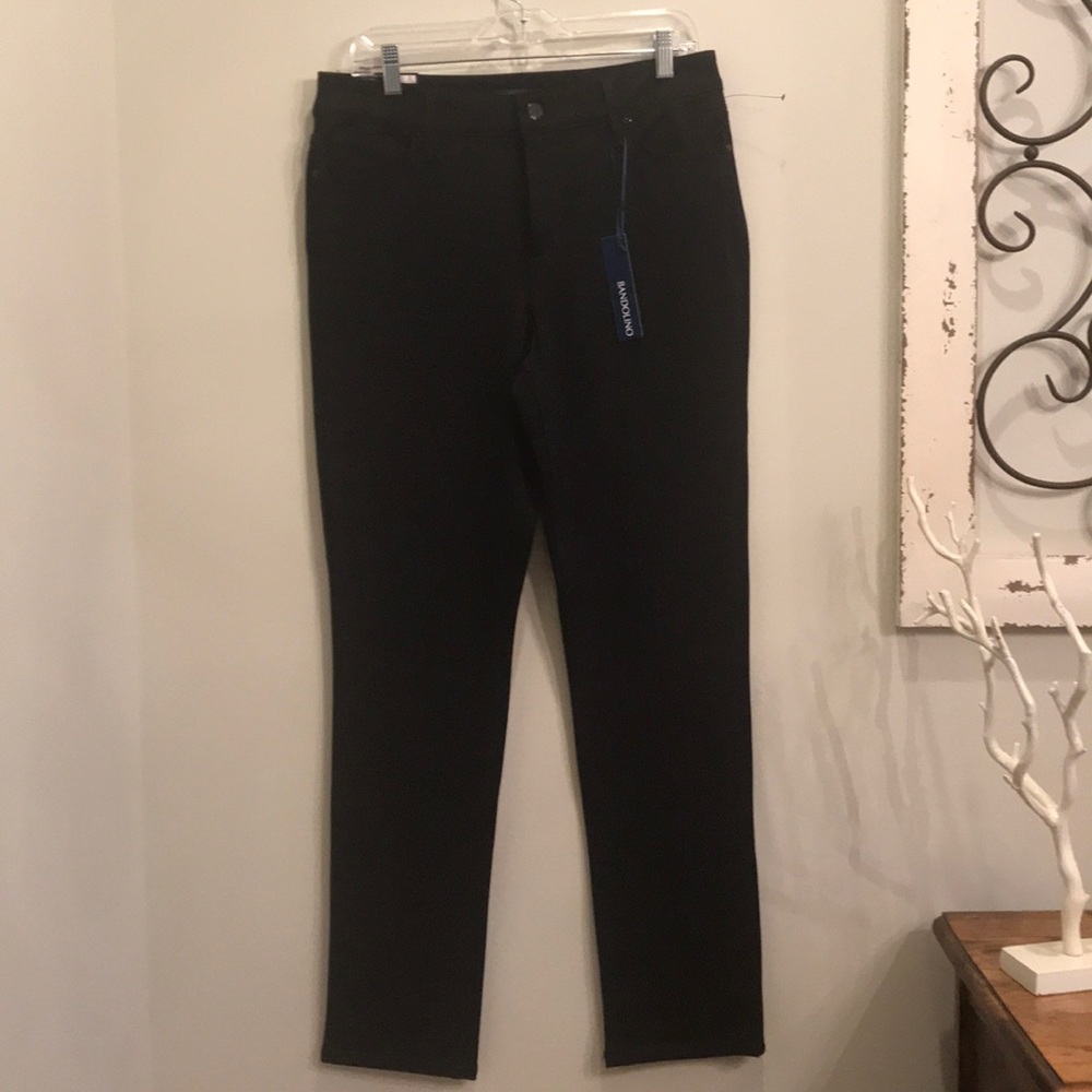 NWT Bandolino Black Mandie Slim Pants Sz 10